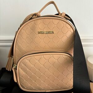 Steve Madden nude/beige mini backpack